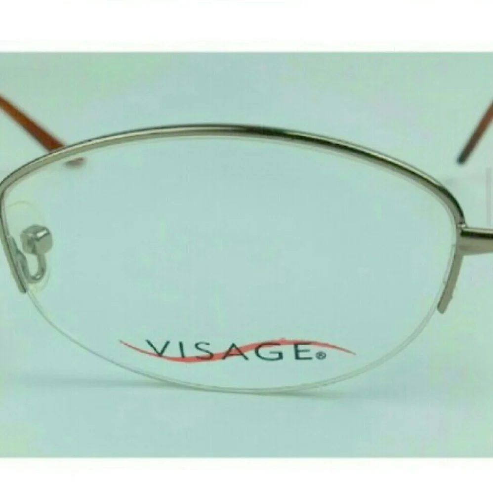 Visage Women Eyeglass Frames Chenille Brown Metal 4951688 Oval 52-18-135 mm New